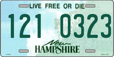 NH license plate 1210323