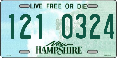 NH license plate 1210324