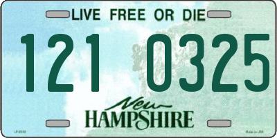 NH license plate 1210325