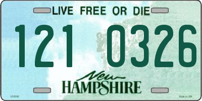 NH license plate 1210326
