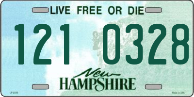 NH license plate 1210328