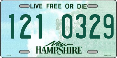 NH license plate 1210329