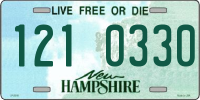 NH license plate 1210330
