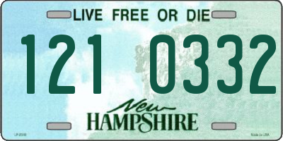 NH license plate 1210332