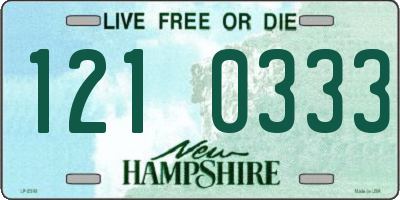 NH license plate 1210333