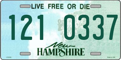 NH license plate 1210337
