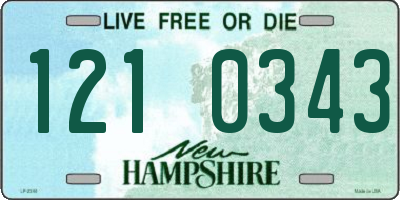 NH license plate 1210343