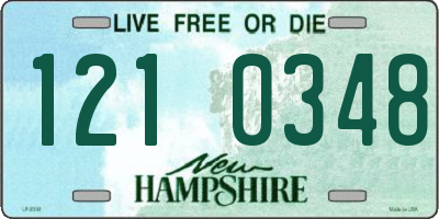NH license plate 1210348