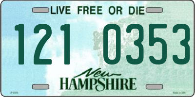 NH license plate 1210353