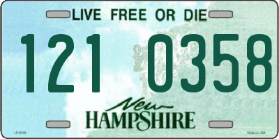 NH license plate 1210358