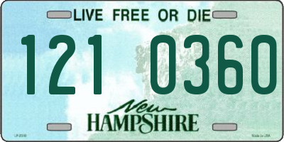 NH license plate 1210360