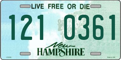 NH license plate 1210361