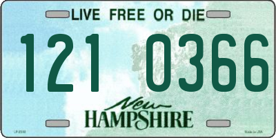 NH license plate 1210366