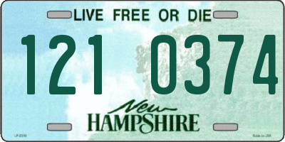 NH license plate 1210374