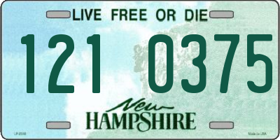 NH license plate 1210375