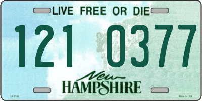 NH license plate 1210377