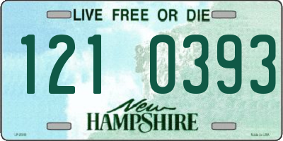 NH license plate 1210393