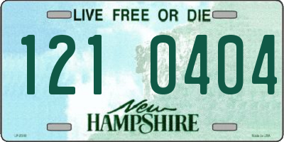 NH license plate 1210404
