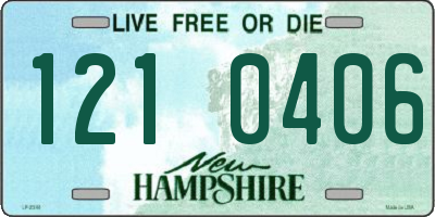 NH license plate 1210406