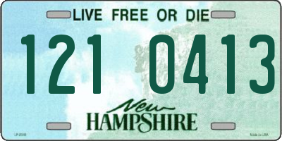 NH license plate 1210413