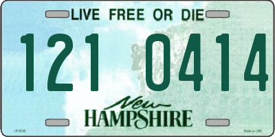 NH license plate 1210414