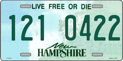NH license plate 1210422