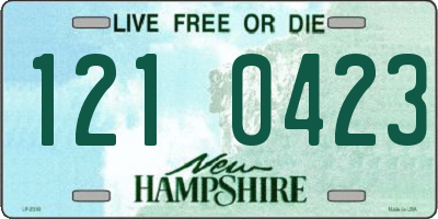NH license plate 1210423