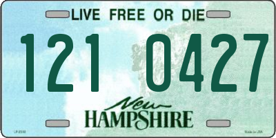 NH license plate 1210427