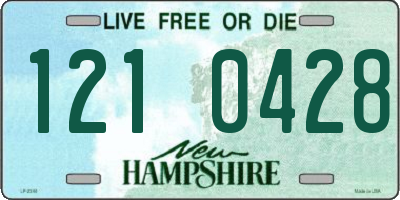 NH license plate 1210428