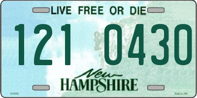 NH license plate 1210430