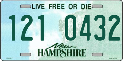 NH license plate 1210432