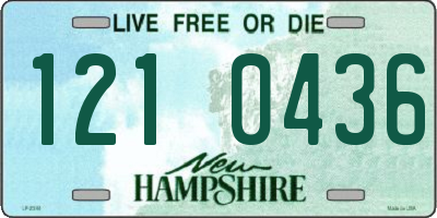 NH license plate 1210436