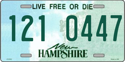 NH license plate 1210447