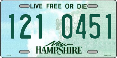 NH license plate 1210451