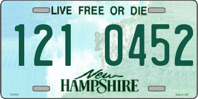 NH license plate 1210452