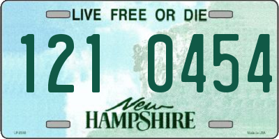 NH license plate 1210454