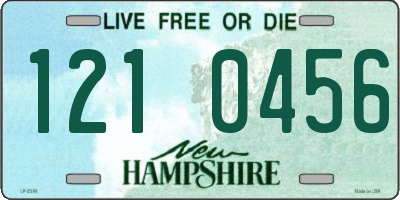 NH license plate 1210456