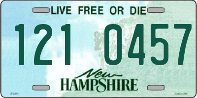 NH license plate 1210457