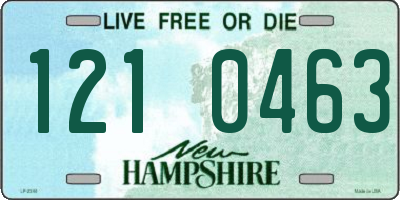 NH license plate 1210463
