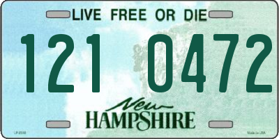 NH license plate 1210472