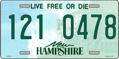 NH license plate 1210478