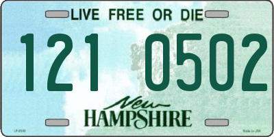 NH license plate 1210502