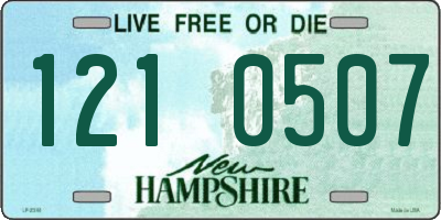 NH license plate 1210507