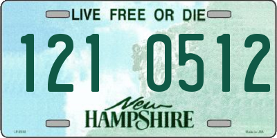 NH license plate 1210512