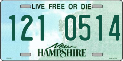NH license plate 1210514