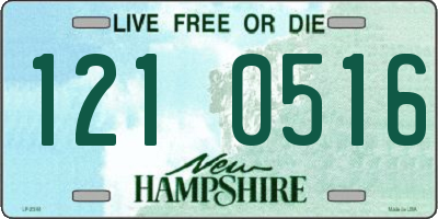 NH license plate 1210516