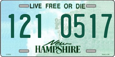 NH license plate 1210517