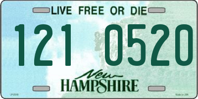 NH license plate 1210520