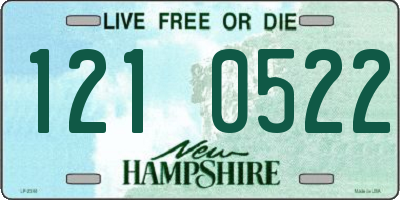 NH license plate 1210522