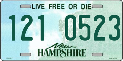 NH license plate 1210523